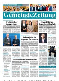 Titelbild der Ausgabe 5/2026 von Bayerische Gemeindezeitung. Diese Zeitschrift und viele weitere Wirtschaftsmagazine und Politikmagazine als Abo oder epaper bei United Kiosk online kaufen.