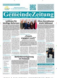 Titelbild der Ausgabe 8/2026 von Bayerische Gemeindezeitung. Diese Zeitschrift und viele weitere Wirtschaftsmagazine und Politikmagazine als Abo oder epaper bei United Kiosk online kaufen.