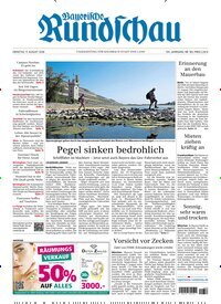 Titelbild der Ausgabe 183/2026 von Bayerische Rundschau. Diese Zeitschrift und viele weitere Zeitungsabos als Abo oder epaper bei United Kiosk online kaufen.