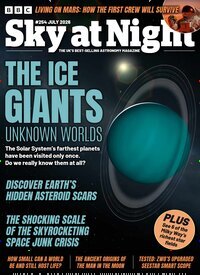 Titelbild der Ausgabe 7/2026 von BBC Sky at night. Diese Zeitschrift und viele weitere Reisemagazine, Freizeitmagazine und Wissensmagazine als Abo oder epaper bei United Kiosk online kaufen.
