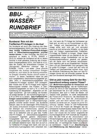Titelbild der Ausgabe 204/2023 von BBU-Wasser Rundbrief. Diese Zeitschrift und viele weitere Naturzeitschriften, Landwirtschaftszeitungen und Umweltmagazine als Abo oder epaper bei United Kiosk online kaufen.