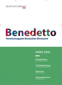 Titelbild der Ausgabe 3/2026 von Benedetto. Diese Zeitschrift und viele weitere Businessmagazine als Abo oder epaper bei United Kiosk online kaufen.
