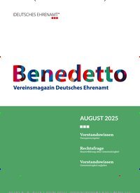 Titelbild der Ausgabe 8/2025 von Benedetto. Diese Zeitschrift und viele weitere Businessmagazine als Abo oder epaper bei United Kiosk online kaufen.