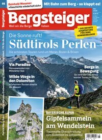 Titelbild der Ausgabe 5/2026 von Bergsteiger - Das Tourenmagazin. Diese Zeitschrift und viele weitere Sportmagazine als Abo oder epaper bei United Kiosk online kaufen.