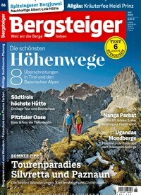 Titelbild der Ausgabe 6/2022 von Bergsteiger - Das Tourenmagazin. Diese Zeitschrift und viele weitere Sportmagazine als Abo oder epaper bei United Kiosk online kaufen.