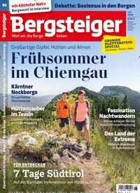 Titelbild der Ausgabe 6/2026 von Bergsteiger - Das Tourenmagazin. Diese Zeitschrift und viele weitere Sportmagazine als Abo oder epaper bei United Kiosk online kaufen.