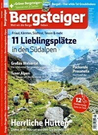 Titelbild der Ausgabe 8/2021 von Bergsteiger - Das Tourenmagazin. Diese Zeitschrift und viele weitere Sportmagazine als Abo oder epaper bei United Kiosk online kaufen.