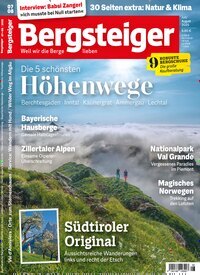 Titelbild der Ausgabe 8/2025 von Bergsteiger - Das Tourenmagazin. Diese Zeitschrift und viele weitere Sportmagazine als Abo oder epaper bei United Kiosk online kaufen.
