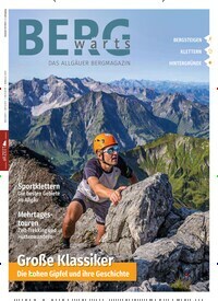 Titelbild der Ausgabe 1/2023 von Bergwärts - Das Allgäuer Bergmagazin. Diese Zeitschrift und viele weitere Sportmagazine als Abo oder epaper bei United Kiosk online kaufen.