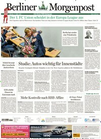 Titelbild der Ausgabe 74/2023 von Berliner Morgenpost. Diese Zeitschrift und viele weitere Zeitungsabos als Abo oder epaper bei United Kiosk online kaufen.