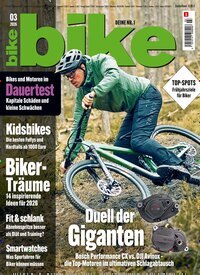 Titelbild der Ausgabe 3/2026 von bike. Diese Zeitschrift und viele weitere Sportmagazine als Abo oder epaper bei United Kiosk online kaufen.