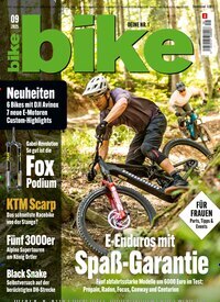 Titelbild der Ausgabe 9/2025 von bike. Diese Zeitschrift und viele weitere Sportmagazine als Abo oder epaper bei United Kiosk online kaufen.