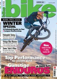 Titelbild der Ausgabe 12/2023 von bike. Diese Zeitschrift und viele weitere Sportmagazine als Abo oder epaper bei United Kiosk online kaufen.