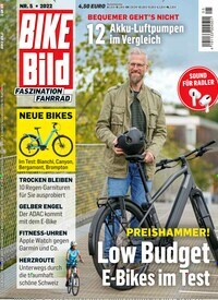 Titelbild der Ausgabe 5/2022 von Bike Bild. Diese Zeitschrift und viele weitere Sportmagazine als Abo oder epaper bei United Kiosk online kaufen.