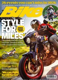 Titelbild der Ausgabe 1/2026 von Bike Mag. Diese Zeitschrift und viele weitere Automagazine und Motorradzeitschriften als Abo oder epaper bei United Kiosk online kaufen.
