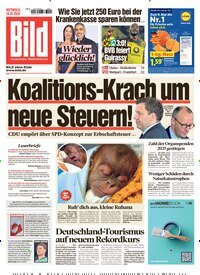 Titelbild der Ausgabe 11/2026 von BILD. Diese Zeitschrift und viele weitere Zeitungsabos als Abo oder epaper bei United Kiosk online kaufen.