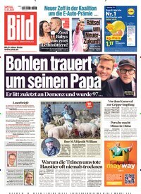 Titelbild der Ausgabe 14/2026 von BILD. Diese Zeitschrift und viele weitere Zeitungsabos als Abo oder epaper bei United Kiosk online kaufen.