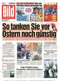 Titelbild der Ausgabe 73/2026 von BILD. Diese Zeitschrift und viele weitere Zeitungsabos als Abo oder epaper bei United Kiosk online kaufen.