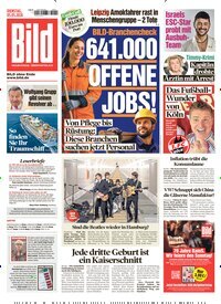 Titelbild der Ausgabe 103/2026 von BILD. Diese Zeitschrift und viele weitere Zeitungsabos als Abo oder epaper bei United Kiosk online kaufen.