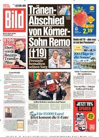 Titelbild der Ausgabe 118/2026 von BILD. Diese Zeitschrift und viele weitere Zeitungsabos als Abo oder epaper bei United Kiosk online kaufen.