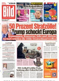 Titelbild der Ausgabe 120/2025 von BILD. Diese Zeitschrift und viele weitere Zeitungsabos als Abo oder epaper bei United Kiosk online kaufen.