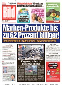 Titelbild der Ausgabe 135/2025 von BILD. Diese Zeitschrift und viele weitere Zeitungsabos als Abo oder epaper bei United Kiosk online kaufen.