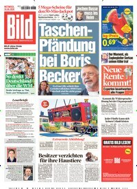 Titelbild der Ausgabe 144/2026 von BILD. Diese Zeitschrift und viele weitere Zeitungsabos als Abo oder epaper bei United Kiosk online kaufen.
