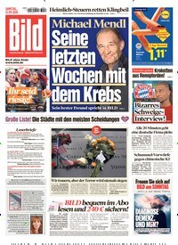 Titelbild der Ausgabe 213/2026 von BILD. Diese Zeitschrift und viele weitere Zeitungsabos als Abo oder epaper bei United Kiosk online kaufen.