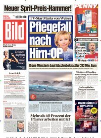 Titelbild der Ausgabe 214/2026 von BILD. Diese Zeitschrift und viele weitere Zeitungsabos als Abo oder epaper bei United Kiosk online kaufen.