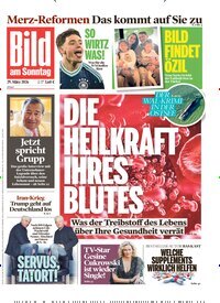 Titelbild der Ausgabe 13/2026 von Bild am Sonntag Gesamtausgabe. Diese Zeitschrift und viele weitere Zeitungsabos als Abo oder epaper bei United Kiosk online kaufen.