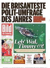 Titelbild der Ausgabe 20/2026 von Bild am Sonntag Gesamtausgabe. Diese Zeitschrift und viele weitere Zeitungsabos als Abo oder epaper bei United Kiosk online kaufen.