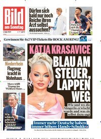 Titelbild der Ausgabe 22/2025 von Bild am Sonntag Gesamtausgabe. Diese Zeitschrift und viele weitere Zeitungsabos als Abo oder epaper bei United Kiosk online kaufen.