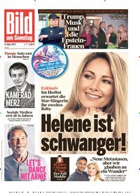 Titelbild der Ausgabe 23/2025 von Bild am Sonntag Gesamtausgabe. Diese Zeitschrift und viele weitere Zeitungsabos als Abo oder epaper bei United Kiosk online kaufen.