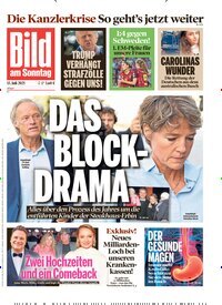 Titelbild der Ausgabe 28/2025 von Bild am Sonntag Gesamtausgabe. Diese Zeitschrift und viele weitere Zeitungsabos als Abo oder epaper bei United Kiosk online kaufen.