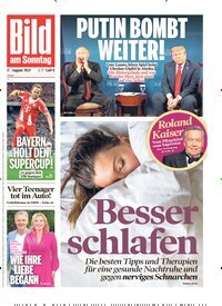 Titelbild der Ausgabe 33/2025 von Bild am Sonntag Gesamtausgabe. Diese Zeitschrift und viele weitere Zeitungsabos als Abo oder epaper bei United Kiosk online kaufen.