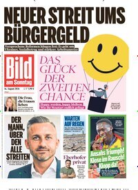 Titelbild der Ausgabe 33/2026 von Bild am Sonntag Gesamtausgabe. Diese Zeitschrift und viele weitere Zeitungsabos als Abo oder epaper bei United Kiosk online kaufen.