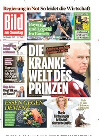Titelbild der Ausgabe 43/2025 von Bild am Sonntag Gesamtausgabe. Diese Zeitschrift und viele weitere Zeitungsabos als Abo oder epaper bei United Kiosk online kaufen.