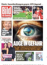 Titelbild der Ausgabe 48/2025 von Bild am Sonntag Gesamtausgabe. Diese Zeitschrift und viele weitere Zeitungsabos als Abo oder epaper bei United Kiosk online kaufen.