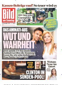 Titelbild der Ausgabe 51/2025 von Bild am Sonntag Gesamtausgabe. Diese Zeitschrift und viele weitere Zeitungsabos als Abo oder epaper bei United Kiosk online kaufen.