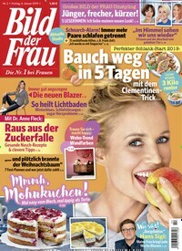 Titelbild der Ausgabe 2/2019 von Bild der Frau. Diese Zeitschrift und viele weitere Frauenzeitschriften als Abo oder epaper bei United Kiosk online kaufen.