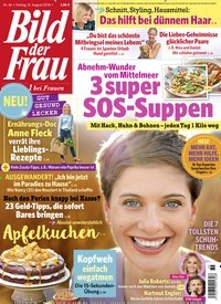 Titelbild der Ausgabe 36/2018 von Bild der Frau. Diese Zeitschrift und viele weitere Frauenzeitschriften als Abo oder epaper bei United Kiosk online kaufen.