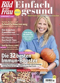 Titelbild der Ausgabe 6/2022 von Bild der Frau - Einfach gesund. Diese Zeitschrift und viele weitere Frauenzeitschriften als Abo oder epaper bei United Kiosk online kaufen.