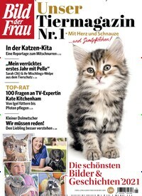 Titelbild der Ausgabe 1/2022 von Bild der Frau mit Herz und Schnauze. Diese Zeitschrift und viele weitere Elternzeitschriften und Tierzeitschriften als Abo oder epaper bei United Kiosk online kaufen.