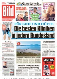 Titelbild der Ausgabe 131/2026 von BILD Mecklenburg-Vorpommern. Diese Zeitschrift und viele weitere Zeitungsabos als Abo oder epaper bei United Kiosk online kaufen.