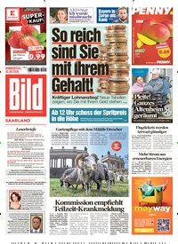 Titelbild der Ausgabe 78/2026 von BILD Saarland. Diese Zeitschrift und viele weitere Zeitungsabos als Abo oder epaper bei United Kiosk online kaufen.
