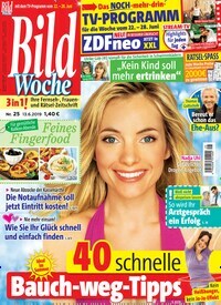 Titelbild der Ausgabe 25/2019 von Bildwoche. Diese Zeitschrift und viele weitere Programmzeitschriften als Abo oder epaper bei United Kiosk online kaufen.