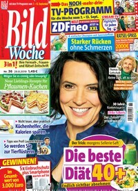 Titelbild der Ausgabe 36/2019 von Bildwoche. Diese Zeitschrift und viele weitere Programmzeitschriften als Abo oder epaper bei United Kiosk online kaufen.