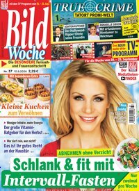 Titelbild der Ausgabe 37/2026 von Bildwoche. Diese Zeitschrift und viele weitere Programmzeitschriften als Abo oder epaper bei United Kiosk online kaufen.