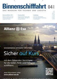 Titelbild der Ausgabe 4/2026 von Binnenschifffahrt. Diese Zeitschrift und viele weitere Logistikmagazine und Medienmagazine als Abo oder epaper bei United Kiosk online kaufen.