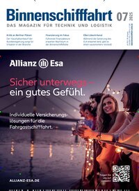 Titelbild der Ausgabe 7/2025 von Binnenschifffahrt. Diese Zeitschrift und viele weitere Logistikmagazine und Medienmagazine als Abo oder epaper bei United Kiosk online kaufen.